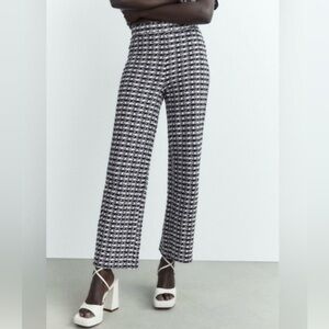 Zara black & white knit pants